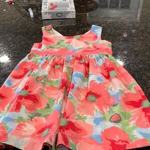 Gymboree Floral Kids Dress - Red, Green, and Blue